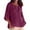 Purple, variant on Women Summer Tops Womens Loose 1/ 2 Long Sleeve Blouse Tops Solid Casual Short Sleeve Shirt Blouse Womens Button up Teen Blouses Dressy Graphic Tee Shirt Sheer Compression Top Work Out Pink M