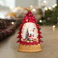 thumbnail image 5 of Tyidzon Christmas Decoration Snow Globe Xmas Tree Shaped 5.7" Small Battery Operated Night Light with Santa Vintage Lighted Ornaments for Table Centerpleces Party Holiday Decor, 5 of 7