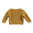 thumbnail image 3 of Infant Baby Girl Boy Knit Sweater Solid Color Oversized Crewneck Warm Pullover Sweatshrit Fall Winter Tops, 3 of 6