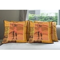 thumbnail image 6 of Ambesonne African Throw Pillow Cover 4 Pack, Native Zulu Girl, 24", Multicolor, 6 of 7