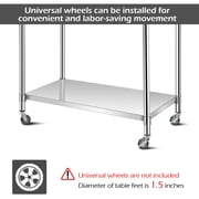 Gymax 30 x 48 Stainless Steel Food Prep & Work Table Commercial Kitchen Table Silver