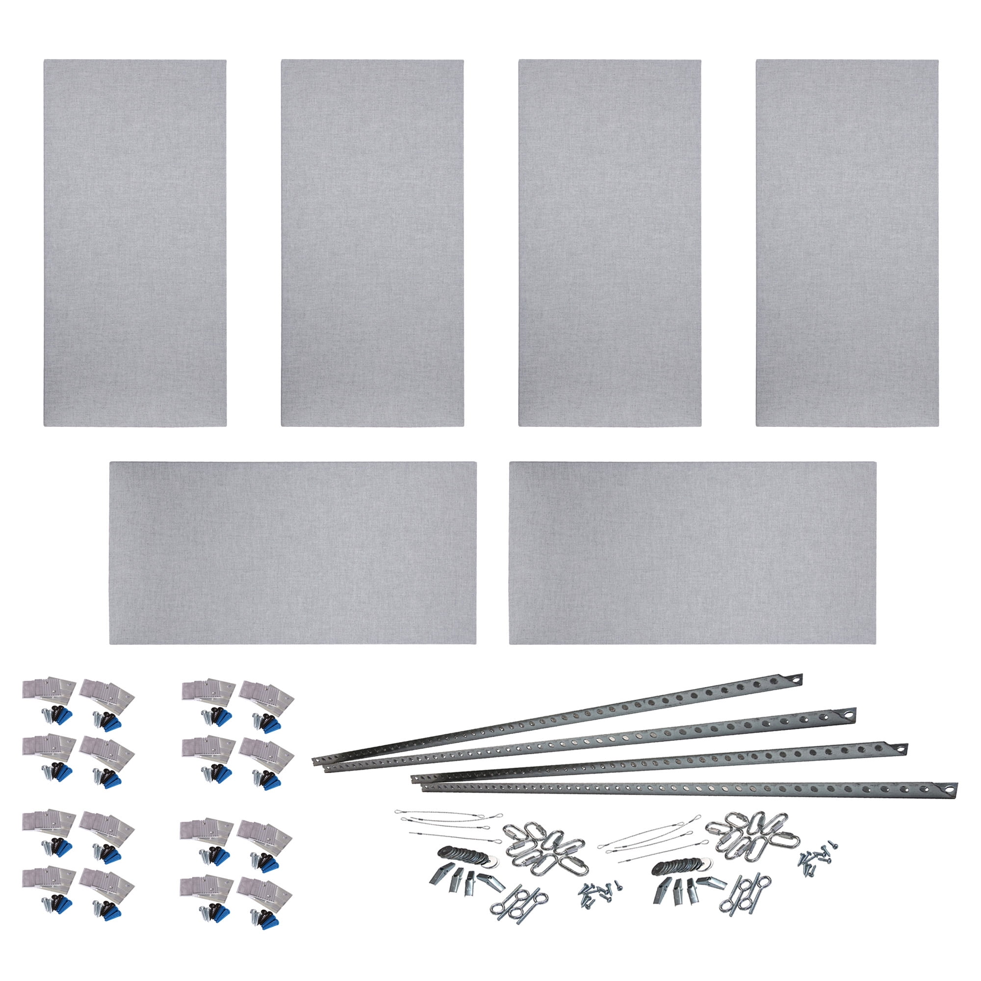 ATS Acoustics Home Office Residential Acoustic Treatment Room Kit Sound Absorbing Acoustic Panel 6 Pack for 50-100 Sq Ft (Blue Smoke)