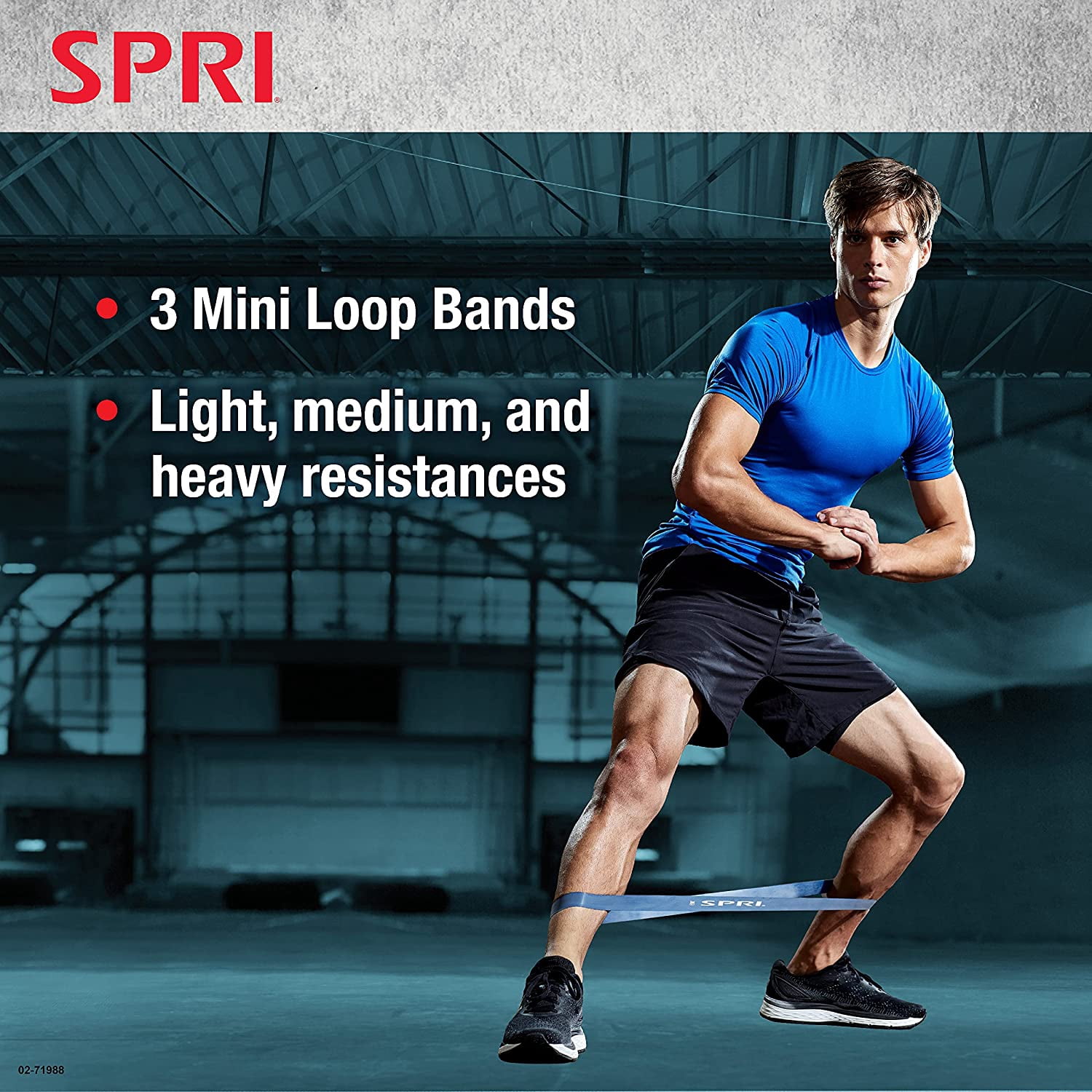 JJEAN-Mini Loop Bands Kit, Set of 3 - Light, Medium, Heavy Resistance Bands for Lower Body Workouts, Toning Muscles, and Exercise