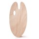 thumbnail image 4 of De madera de forma ovalada con un cómodo orificio para el pulgar para pinturas acrílicas, acuarelas y óleos, 4 of 7