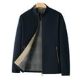 thumbnail image 3 of Jackets for Men 2025 Long Sleeve Stand Collar Business Casual Zip Up Jacket with Pockets Windbreaker Coat Outerwear, 3 of 5