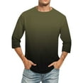 thumbnail image 3 of Hot6sl Économies d'Été Liquidation Blouses & Chemises à Manches Courtes Col Rond, Hommes Imprimé Col Rond Mode Décontractée Blouses à Manches Courtes Col Rond Chemises, Blouse Homme/vert Armée,5TG, 3 of 5