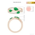 thumbnail image 4 of Angara Natural 0.35 Ct. Emerald with Emerald Fashion Ring in 14K Rose Gold for Women (Ring Size: 12), 4 of 9