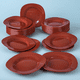 thumbnail image 2 of Plato Trinche Cuadrado De Plástico De 23 Cm. Santa Anita 48 Piezas Color Rojo, 2 of 3