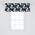 thumbnail image 2 of Nature Window Valance, Botanical Vibe Jungle Flower Illustration With Sketches on Darkened Back, Curtain Valance for Kitchen Bedroom with Rod Pocket, 54" X 18", Black White Soft Blue, by Ambesonne, 2 of 2