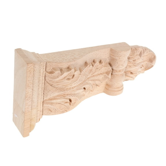BESTOYARD Durable Wood Corbels for Home Decoration with European Style Carving Design Khaki Color