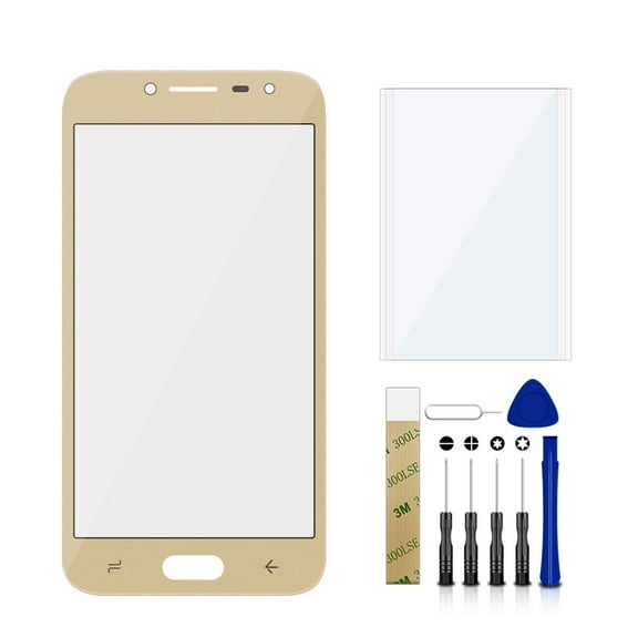 For Samsung Galaxy J2 Pro SM-J250F SM-J250F/DS Replacement Front Outer Glass Lens Screen Tool Gold