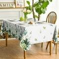 thumbnail image 3 of Spring Summer Tablecloth 60x84 Inch Rectangular, Eucalyptus Floral Table Cover for Party Picnic Dinner Decor, 3 of 6