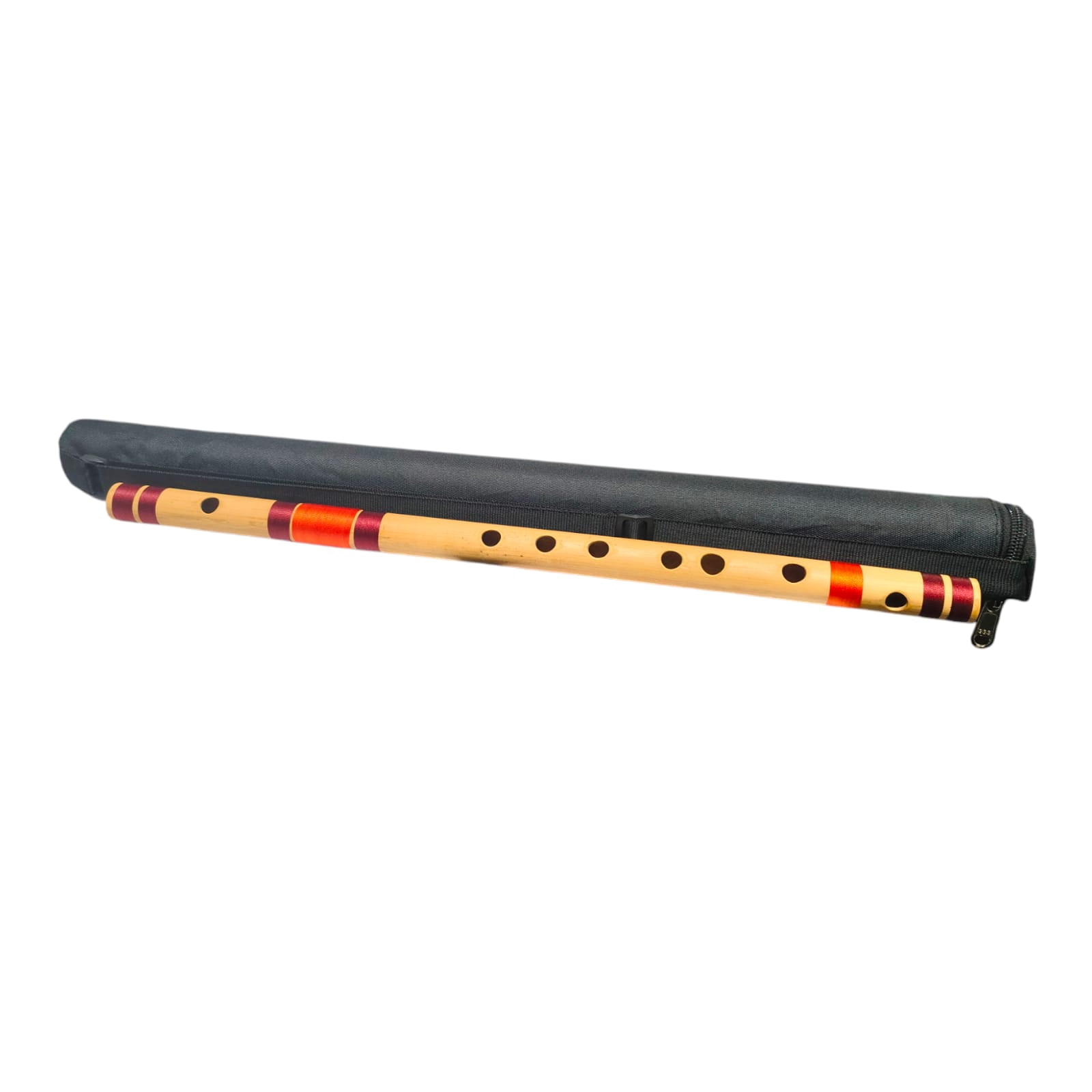 Ananya Fashion and Crafts Hub Flute Mouthpiece Flute Basuri Woodwinds 19 Inch Handblown Wooden C Tone with Protection Case