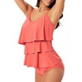 thumbnail image 7 of Women Two Piece Swimsuit Tankini Top with Briefs Layered Ruffle Beach Swimwear Tummy Control Bathing Suit, 7 of 7