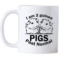 thumbnail image 2 of Guinea Pig Novelty Mugs 11 oz Guniea Pig Coffee Mug. I Am 2 Guinea Pigs Past Normal. Cup for Birthday Mom or Dad., 2 of 5