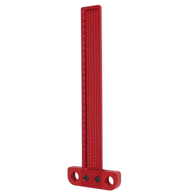 Herramienta de trazado: regla en forma de T, carpintería, aleación de aluminio, aguja de trazado, herramienta de trazado de carpintería(T-260)