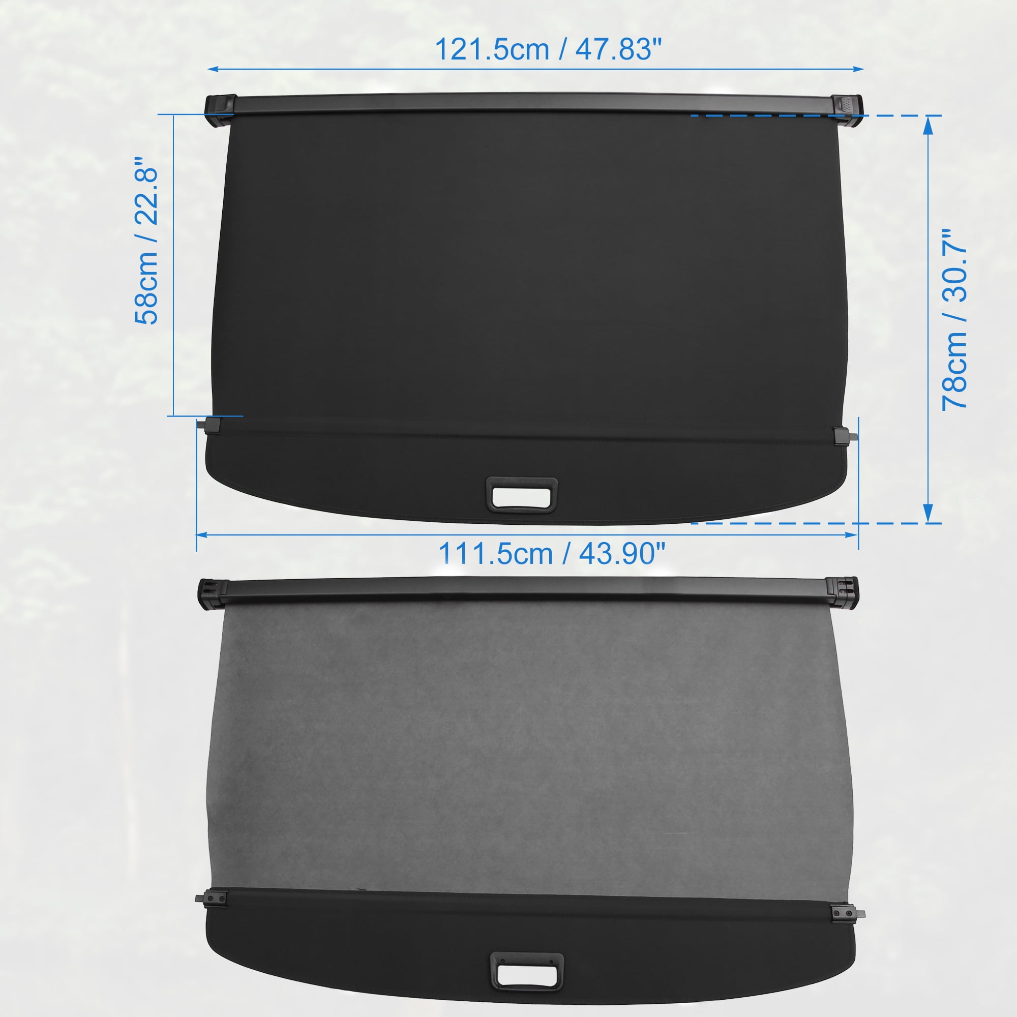 Unique Bargains Retractable Cargo Cover for Toyota RAV4 2019-2023 Shade Gloss Black