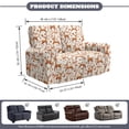 thumbnail image 2 of Xoenoiee Deer Bow Flower Print 6 Pieces Recliner Loveseat Slipcover Leak-proof Jacquard Stretch Soft Sofa Couch Cover Anti-Slip Furniture Protector for Kids, Pets, 2 of 6