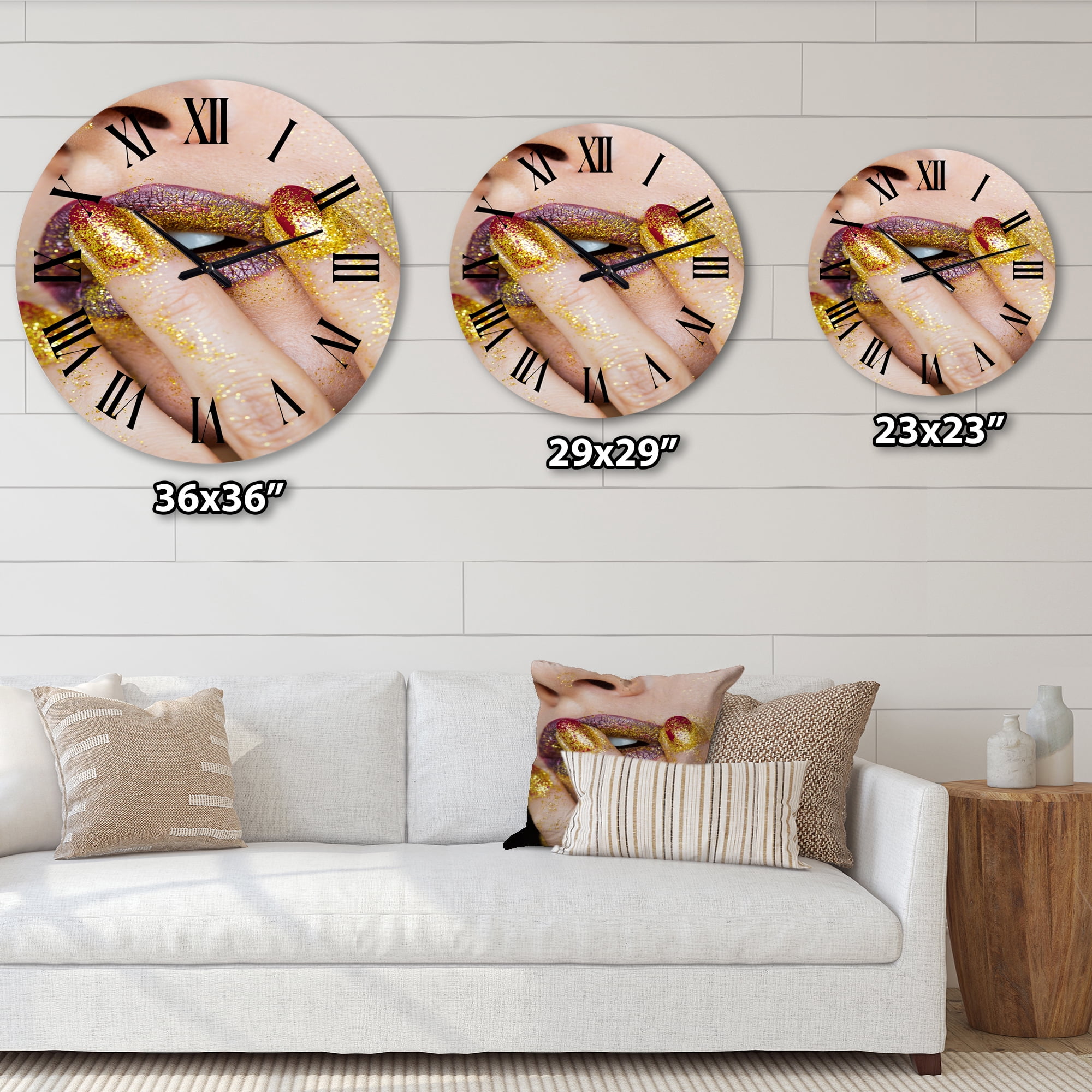 Designart 1 in Modern,Contemporary Wall Clock