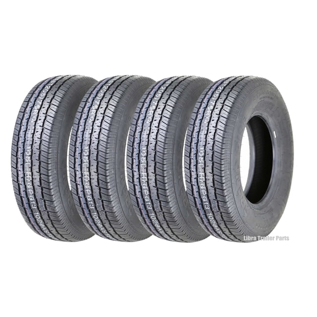 Set 4 Premium Grand Ride Trailer Tires ST 205/75R14 8PR Load Range D