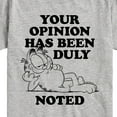 thumbnail image 3 of Garfield - Your Opinion Has Been Duly Noted - Toddler & Youth Short Sleeve Graphic T-Shirt, 3 of 5