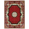 thumbnail image 2 of Allstar 8x10 Traditional Area Rug in Red with Ivory Mandala Tibetan design (7' 9" x 10' 1"), 2 of 6