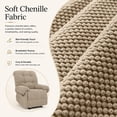 thumbnail image 5 of Aukfa Overstuffed Manual Recliner Chair, Upholstered Glider Lounge Armchair with Footrest for Bedroom Reading,Camel, 5 of 9
