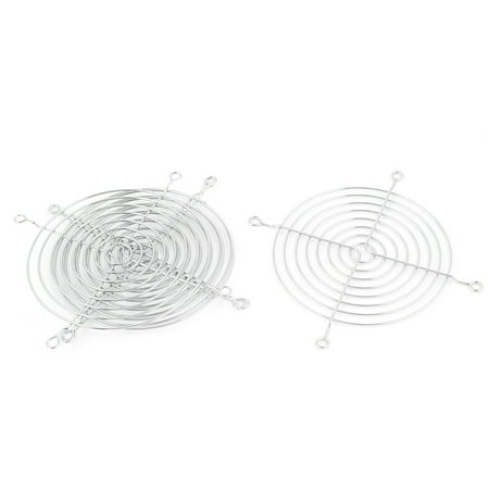 Quad Fan Grill - Unique Bargains 4 Pcs 110mm Case Fan Finger Guard Metal Grill Protector Silver Tone for Computer