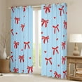 thumbnail image 2 of Feelyou Kawaii Bowknot Ribbon Blackout Curtains Set of 2 (52x84 Each) for Girl, Cartoon Blue Red Window Curtains, Dreamy Princess Style Curtains and Drapes, Black Out Curtains Decor, 2 of 6