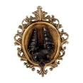 thumbnail image 3 of Cabeza de animal para decoración de pared, decoración del hogar, arte de pared de resina, escultura, decoración artística, murciélago colgante oro, 3 of 9