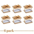 thumbnail image 3 of Hammont Elegant Clear Plastic Gift Box with Gold Bow and Ribbon for Gifting 4"x5"x3.5" 6 Pack, 3 of 5