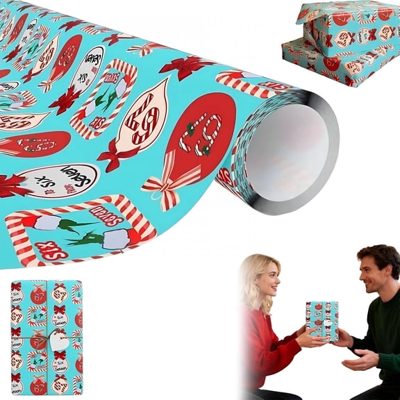 CCOCC 2026 New Number67 Christmas Wrapping Paper,Number6 7 Meme Gift Wrapping Paper,Christmas Wrapping Paper Rolls for Holiday Xmas Party Gift Wrap,Unique Six Seven Wrapping Paper,19 Inch X 3 Feet