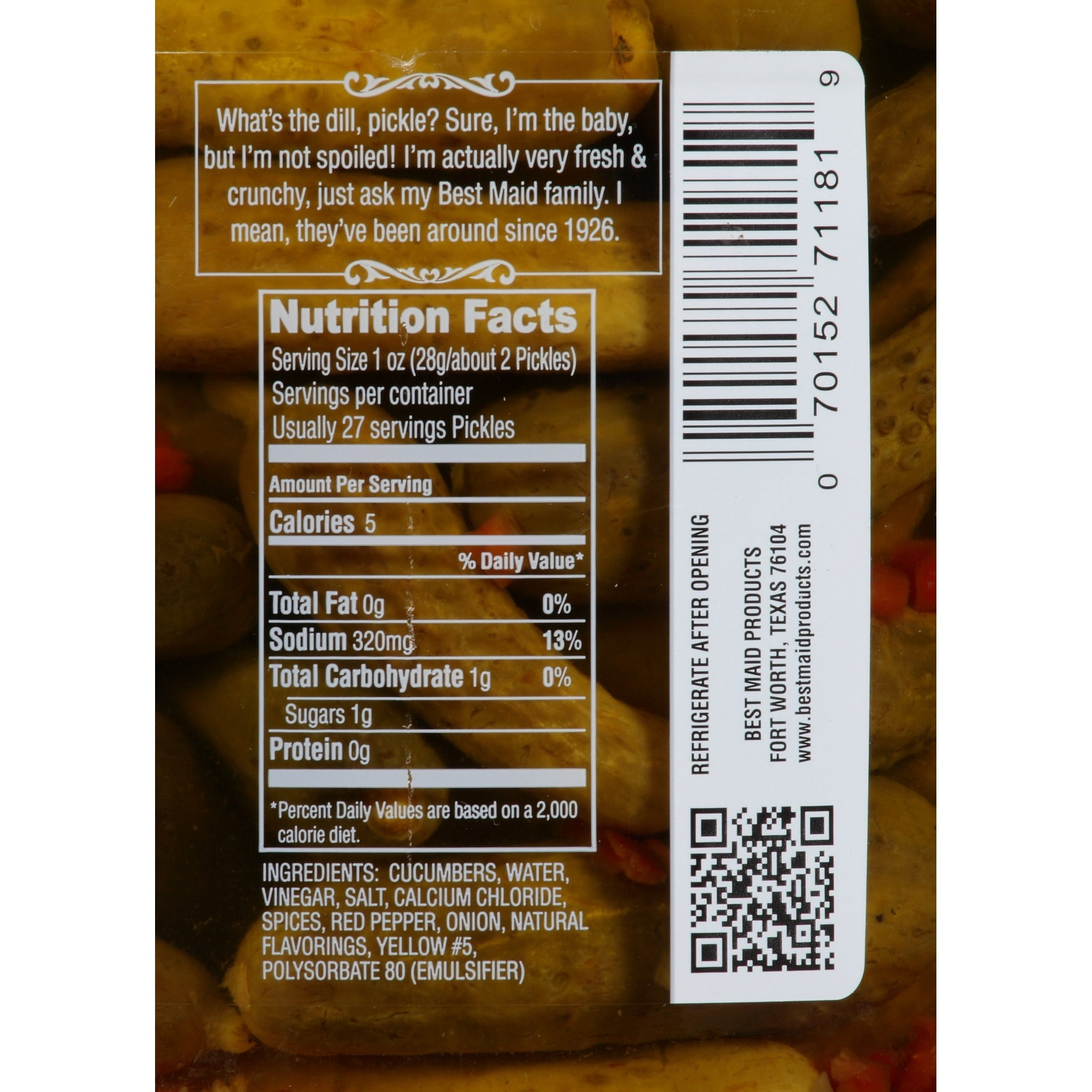 (3 pack) Best Maid Fresh Pack Baby Dills, 46 fl oz