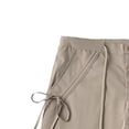 thumbnail image 3 of Kmdttou Women Wide Leg High-Waist Lace-Up Drawstring Straight Leg Cargo Belt Pocket Pants, 3 of 4