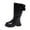 Black, variant on Girls Boots,High Boots for Autumn Winter Season with Convenient Side Zipper and Decorative Bowknot Design,Toddler Boots,Black,10.5-11 Years
