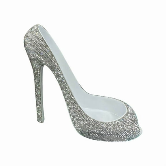 Elegant Rhinestone High Heel Wine Rack - Shoe Design Wine Bottle Holder, Ideal for Bar Decor and Wine Storage