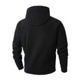 thumbnail image 3 of Athletic Long Sleeve Hoodie Men Fashion Workout Gym Pullover Hooded Shirt Button Muscle Fit Sweatshirt Lightweight Hip Hop Running Boxing Hiking Sport Hoodys Shirts Black XL, 3 of 6
