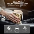 thumbnail image 5 of Leopard Print 18oz Double Drinking Coffee Mug – Vacuum Insulated Stainless Steel Travel Cup with Leakproof Lid, 316 Steel Thermos Tumbler for Hot & Cold Beverages, 5 of 6