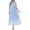 Blue White Flower, variant on Summer Dresses for Women Casual V Neck Short Sleeve Flowy Wedding Guest Beach Vacation Floral Boho Maxi Dress