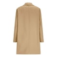 thumbnail image 4 of Ticikt Stylish Longline Trench Coat for Girls Lined Windbreaker Jacket Outerwear with Hood Casual Fall Winter Coat,Color:Khaki,Size:5-6 Years, 4 of 5