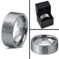 thumbnail image 4 of Grey Mens Rings Gamer Tungsten Groomsmen Gifts Custom Jewelry America Doctor Gift for Mom, 4 of 7