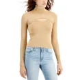 thumbnail image 1 of Hooked Up by Iot Juniors’ Mock Neck Sweater Set, Ginger Root, Small, 1 of 1