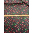 thumbnail image 2 of Small Cherries Print Broadcloth Fabric, 60" Wide, Sells by the Yard from Sal Tex Fabrics, Black Background, 2 of 4