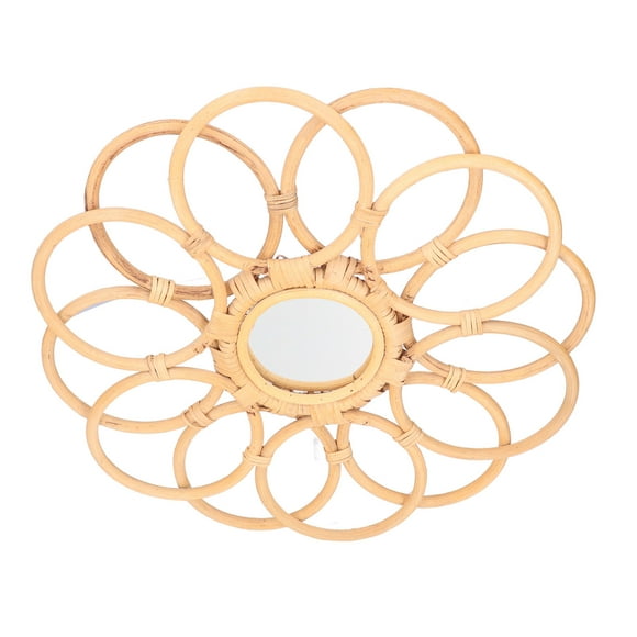 Boho Mirror, Vintage Style Space Saving Circle Mirror for Bedroom for Office for Wall