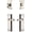 Polished Nickel, variant on Grandeur 835492 Fifth Avenue Solid Brass Right Handed Single Cylinder Keyed Entry Leverset
