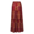 thumbnail image 3 of Skirts for Women Trendy Summer Casual High Waist Tie Paisley Print Long Maxi Skirt 2025, 3 of 5