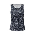 thumbnail image 4 of Xecao Gothic Skull print women's scoop neck, loose-fit workout tank tops for the gym., 4 of 9