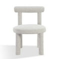 thumbnail image 2 of Zame 21 Inch Dining Chair Soft Cotton Boucle Upholstery Modern White - Saltoro Sherpi, 2 of 5