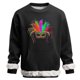 thumbnail image 2 of RKSTN Men's Carnival Party Sweatshirts Oversized Crew Neck Carnival Graphic Print Versatile Fleece Sweatshirt Mens Casual Round Neck Relaxed Fits Comfy Pullover Sweatshirt Top Fall Winter Clothes, 2 of 7