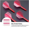 thumbnail image 6 of Luxshiny Set of 10 Red Plastic Dart Flights with Anti-Fall Shafts, Reinforced Design for Darts, 6 of 8